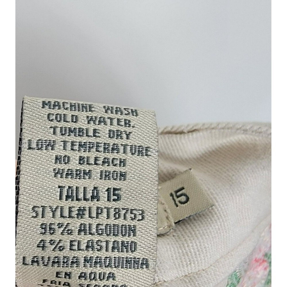 Clash Women's Juniors Size 15 Tan Cream Jeans Embroidered‎ READ - Picture 11 of 12